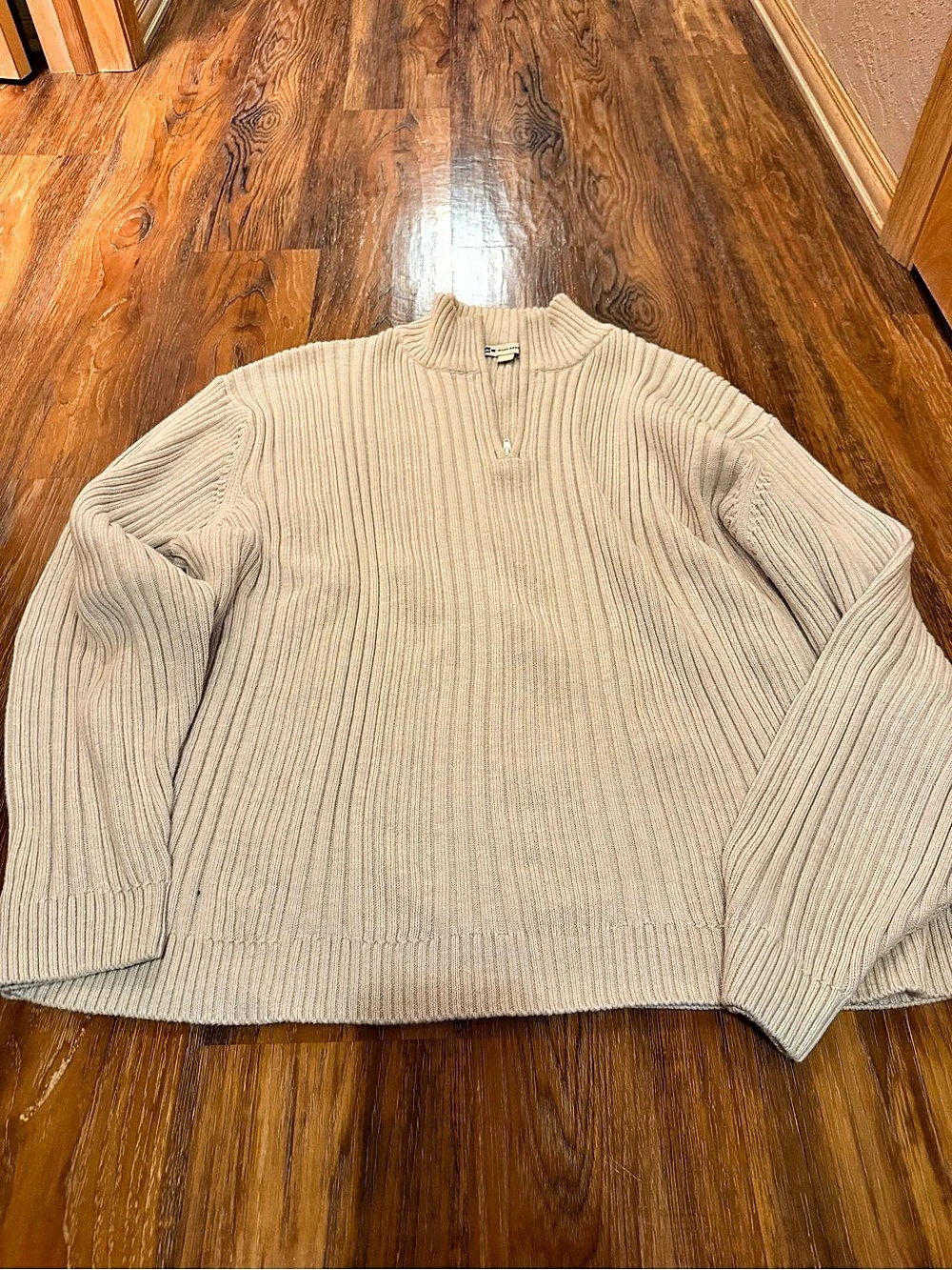 Wilke & Rodriguez Ribbed Quarter-Zip Sweater Size XL
